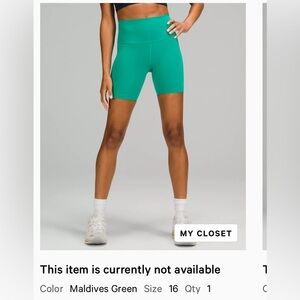 Women's Green Shorts -Lululemon